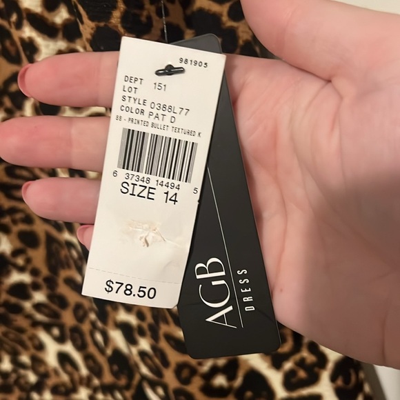 AGB Leopard Print Dress - Brown and Black - Picture 11 of 11